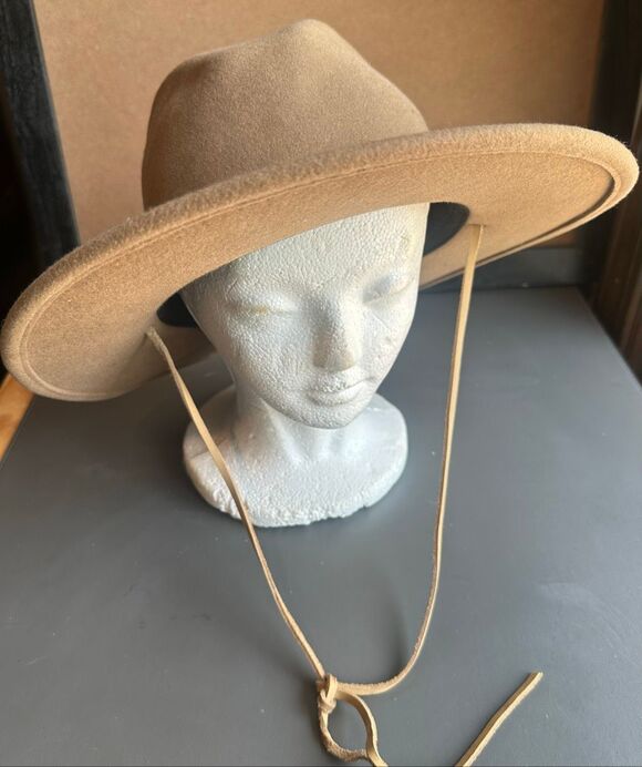 Brixton Tan 100% wool hat with strap L  7 1/2 60cm main image 12